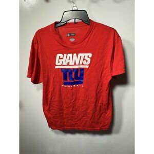 NFL Team Apparel New York Giants T-Shirt Mens Medium Red Short Sleeve Football
